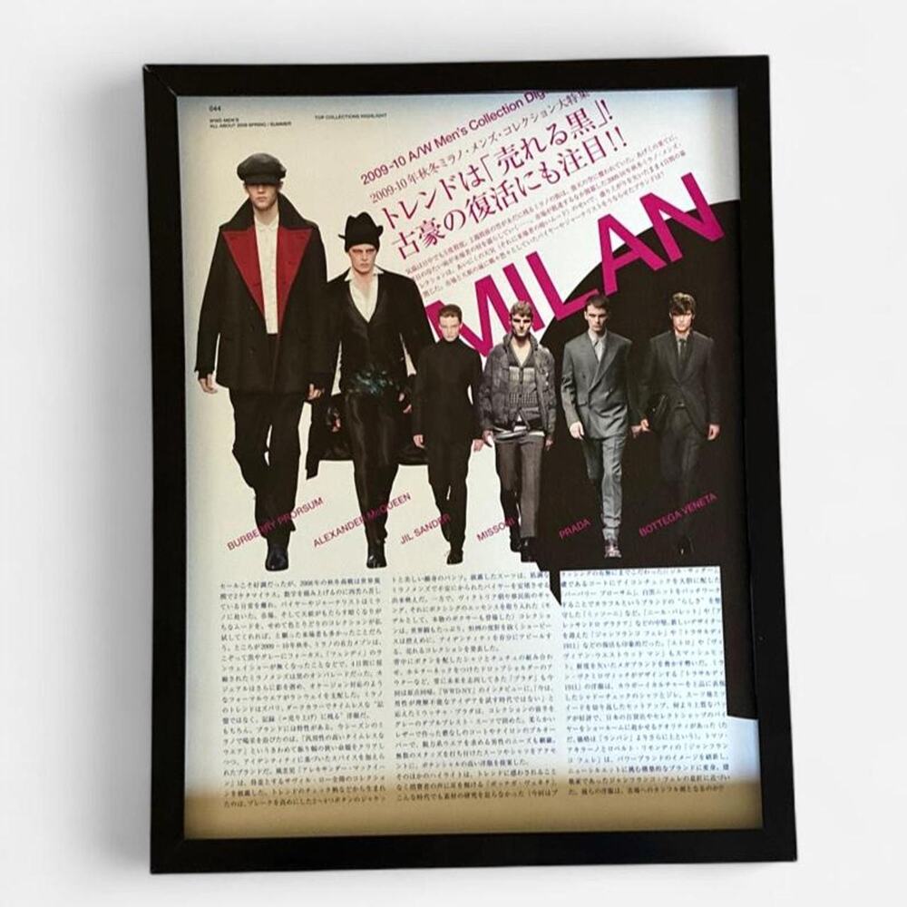 2009-10 A/W Men's Collection Digest framed poster Archive 9x11
